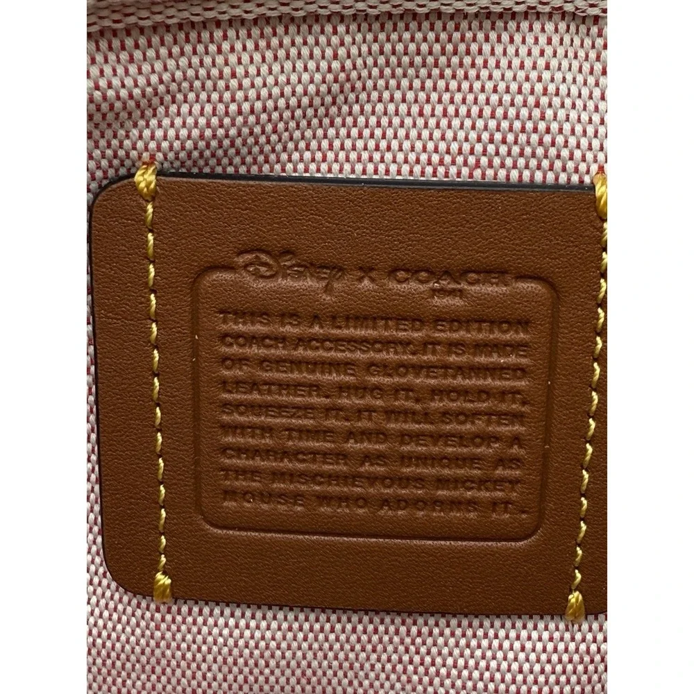 COACH x DISNEY Collection - MICKEY Crossbody Clutch Black Leather Bag‎